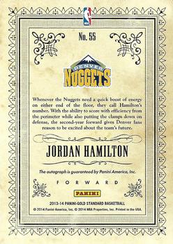 2013-14 Panini Gold Standard - Gold Strike Signatures #55 Jordan Hamilton Back
