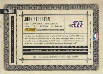 2013-14 Panini Gold Standard - Platinum #309 John Stockton Back