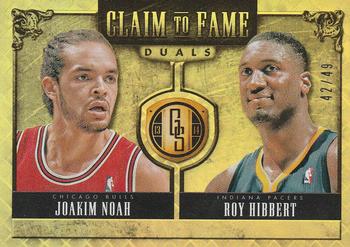2013-14 Panini Gold Standard - Claim to Fame Duals #30 Joakim Noah / Roy Hibbert Front