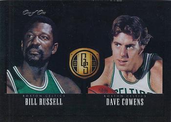 2013-14 Panini Gold Standard - Claim to Fame Duals Black #24 Bill Russell / Dave Cowens Front