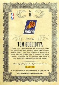 2013-14 Panini Gold Standard - Mother Lode Autographs #18 Tom Gugliotta Back