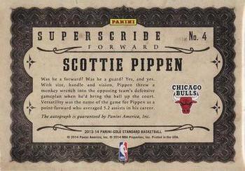2013-14 Panini Gold Standard - Superscribe Autographs #4 Scottie Pippen Back