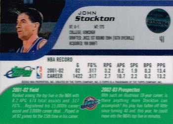 2002-03 Topps eTopps #41 John Stockton Back