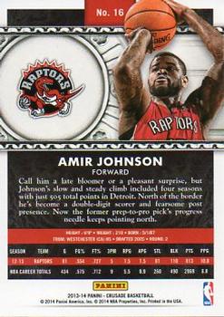 2013-14 Panini Crusade #16 Amir Johnson Back