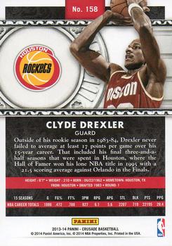 2013-14 Panini Crusade #158 Clyde Drexler Back