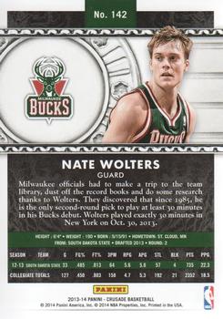 2013-14 Panini Crusade #142 Nate Wolters Back