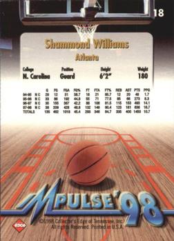 1998 Collector's Edge Impulse #18 Shammond Williams Back