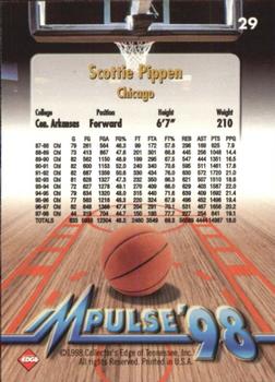 1998 Collector's Edge Impulse #29 Scottie Pippen Back