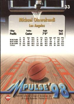 1998 Collector's Edge Impulse #33 Michael Olowokandi Back