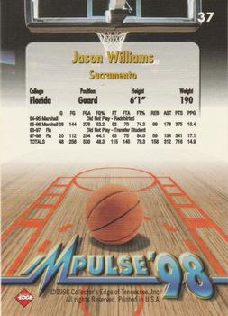1998 Collector's Edge Impulse #37 Jason Williams Back