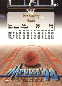 1998 Collector's Edge Impulse #42 Pat Garrity Back
