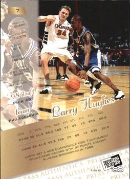 1998 Press Pass Authentics #7 Larry Hughes Back