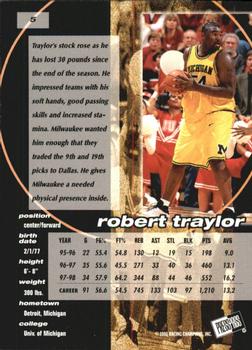 1998 Press Pass Double Threat #5 Robert Traylor Back