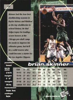 1998 Press Pass Double Threat #17 Brian Skinner Back