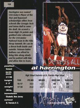 1998 Press Pass Double Threat #19 Al Harrington Back