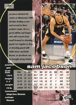 1998 Press Pass Double Threat #20 Sam Jacobson Back