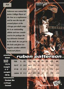 1998 Press Pass Double Threat #22 Ruben Patterson Back