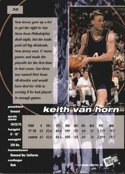1998 Press Pass Double Threat #36 Keith Van Horn Back