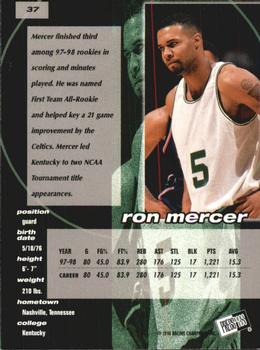 1998 Press Pass Double Threat #37 Ron Mercer Back