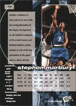 1998 Press Pass Double Threat #38 Stephon Marbury Back