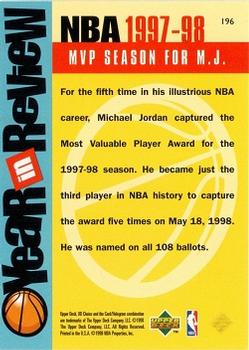 1998-99 UD Choice #196 Michael Jordan Back