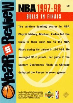 1998-99 UD Choice #198 Bulls In Finals Back