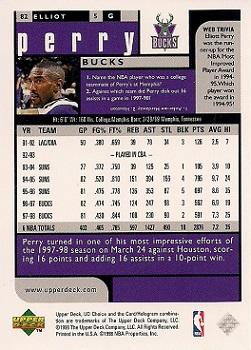 1998-99 UD Choice #82 Elliot Perry Back