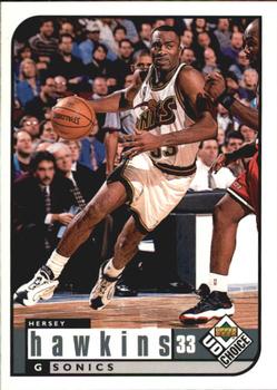1998-99 UD Choice #132 Hersey Hawkins Front