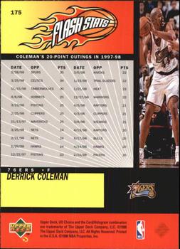 1998-99 UD Choice #175 Derrick Coleman Back