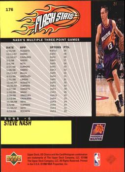 1998-99 UD Choice #176 Steve Nash Back