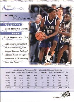 1999 Press Pass Authentics #22 John Celestand Back