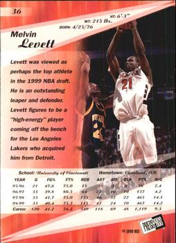 1999 Press Pass SE #36 Melvin Levett Back