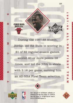 1999 Upper Deck Michael Jordan Athlete of the Century #57 Michael Jordan Back