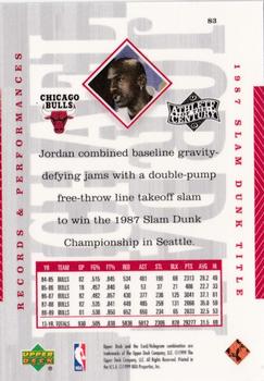1999 Upper Deck Michael Jordan Athlete of the Century #83 Michael Jordan Back