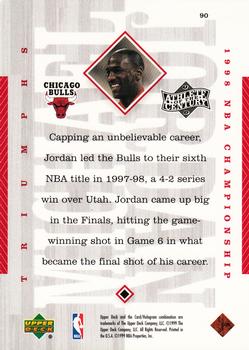 1999 Upper Deck Michael Jordan Athlete of the Century #90 Michael Jordan Back