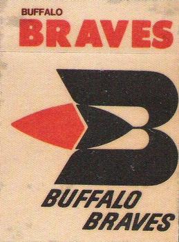 1974 Fleer Cloth Patch Team Stickers #NNO Buffalo Braves Front