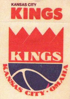 1974 Fleer Cloth Patch Team Stickers #NNO KC-Omaha Kings Front