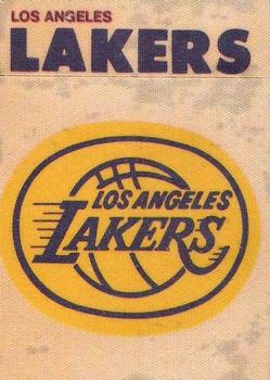 1974 Fleer Cloth Patch Team Stickers #NNO Los Angeles Lakers Front
