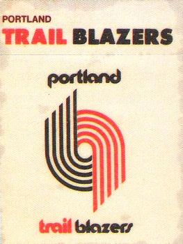 1974 Fleer Cloth Patch Team Stickers #NNO Portland Trail Blazers Front