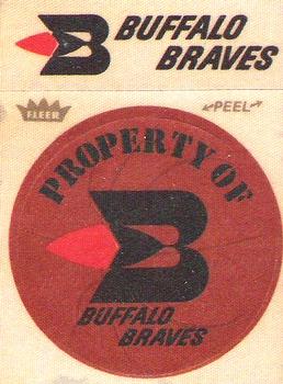 1974 Fleer Cloth Patch Team Stickers #NNO Buffalo Braves Front