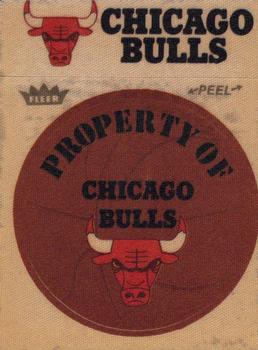 1974 Fleer Cloth Patch Team Stickers #NNO Chicago Bulls Front