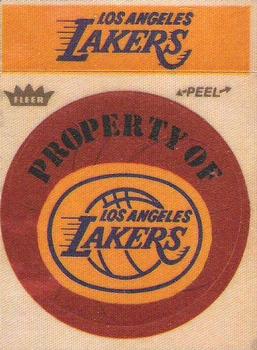 1974 Fleer Cloth Patch Team Stickers #NNO Los Angeles Lakers Front