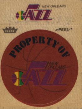 1974 Fleer Cloth Patch Team Stickers #NNO New Orleans Jazz Front