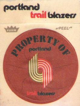 1974 Fleer Cloth Patch Team Stickers #NNO Portland Trail Blazers Front