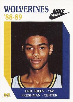1988-89 Michigan Wolverines #NNO Eric Riley Front
