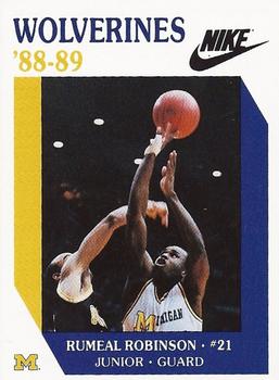 1988-89 Michigan Wolverines #NNO Rumeal Robinson Front