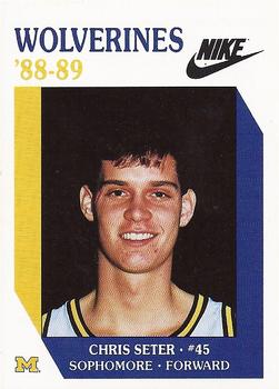 1988-89 Michigan Wolverines #NNO Chris Seter Front