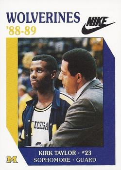 1988-89 Michigan Wolverines #NNO Kirk Taylor Front