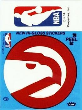 1976-77 Fleer NBA Team Stickers #NNO Atlanta Hawks Logo / NBA Logo Front