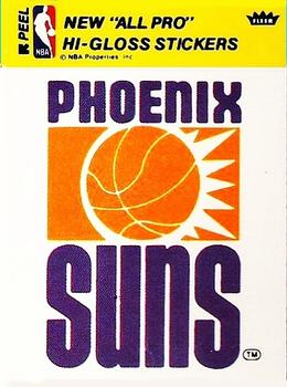 1976-77 Fleer NBA Team Stickers #NNO Phoenix Suns Logo Front